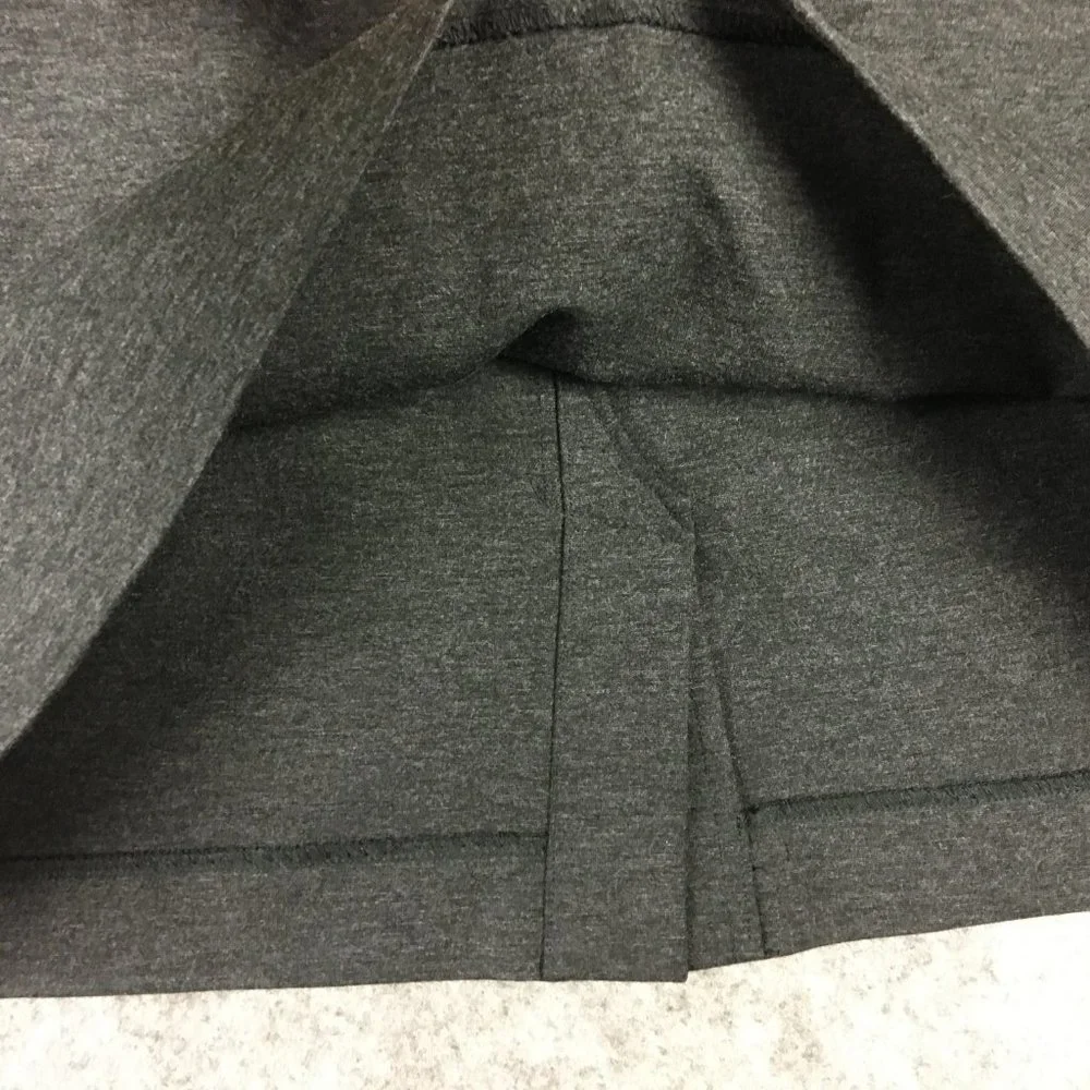 J Jill Skirt M Gray Ponte Knit Pull On Pencil Solid Stretch Career Unlined Women